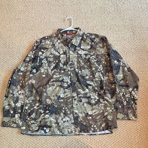 Simms Veil Camo Long Sleeve Button Down Fishing Shirt